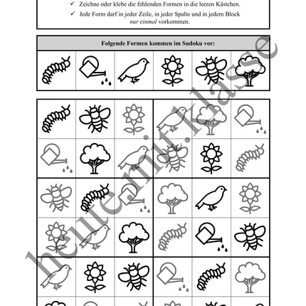 Sudoku 6x6: Frühling - Logisches Denken fördern!