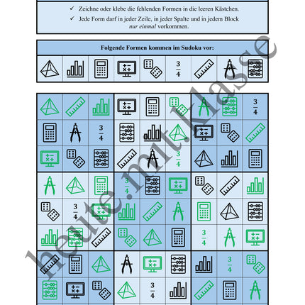 Sudoku 9x9: Mathe - Logisches Denken fördern!
