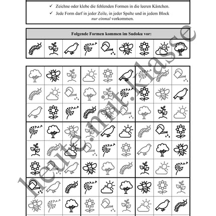 Sudoku 9x9: Frühling - Logisches Denken fördern!