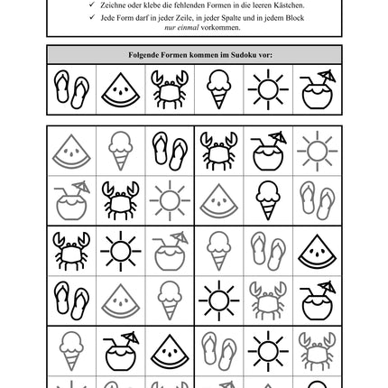 Sudoku 6x6: Sommer & Sommerferien - Logisches Denken fördern!