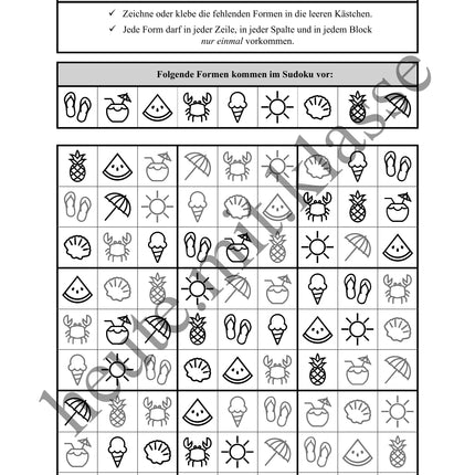 Sudoku 9x9: Sommer - Logisches Denken fördern!