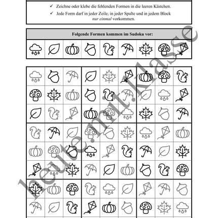 Sudoku 9x9: Herbst - Logisches Denken fördern!
