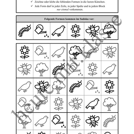 Sudoku 6x6: Frühling - Logisches Denken fördern!