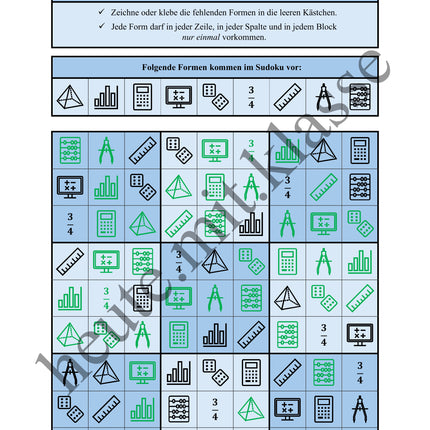 Sudoku 9x9: Mathe - Logisches Denken fördern!