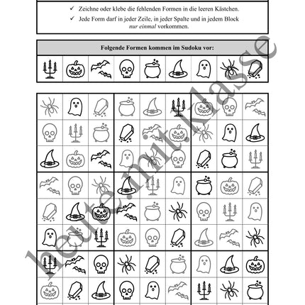 Sudoku 9x9: Halloween - Logisches Denken fördern!