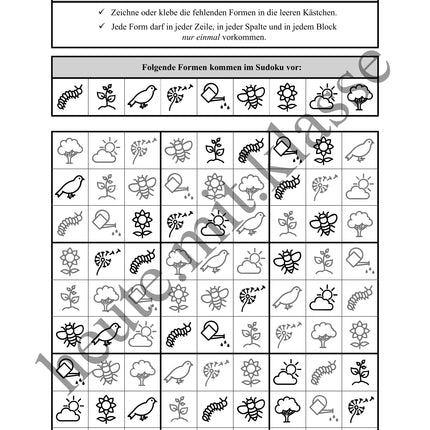 Sudoku 9x9: Frühling - Logisches Denken fördern!