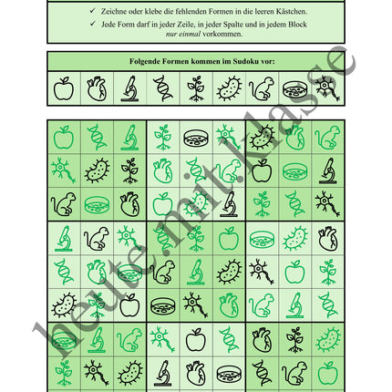 Sudoku 9x9: Biologie - Logisches Denken fördern!