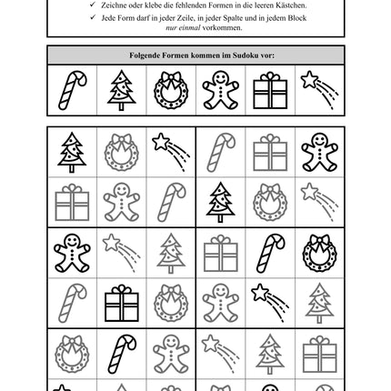 Sudoku 6x6: Weihnachten & Advent - Logisches Denken fördern!