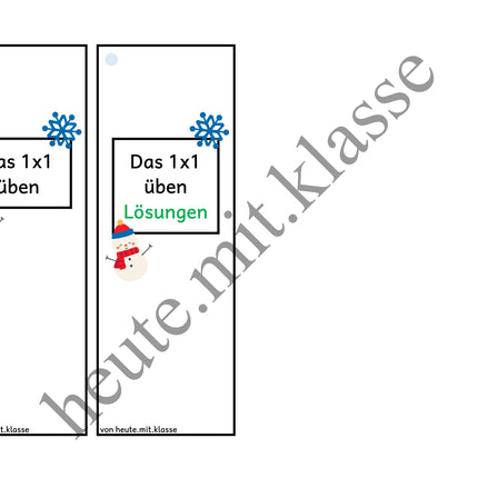 Rechenhäppchen / Tägliche Übung: Im Winter - Kleines 1x1 (Multiplikation & Division)