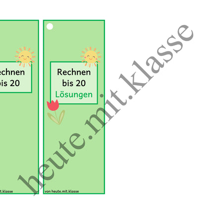 Rechenhäppchen / Tägliche Übung: Im Frühling - Addition & Subtraktion im Zahlenraum bis 20