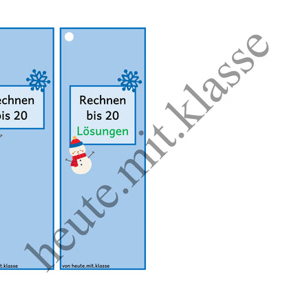 Rechenhäppchen / Tägliche Übung: Im Winter - Addition & Subtraktion im Zahlenraum bis 20