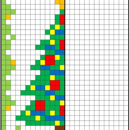 Pixel-Bilder: Weihnachten (Symmetrie / Pixel-Art) (Kopie)
