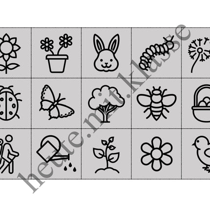Bingo-Spiel: Frühling & Ostern