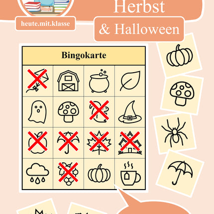 Bingo Spiel: Herbst & Halloween