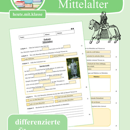 Übung zum Hörverstehen: Geolino-Podcast "Mittelalter"