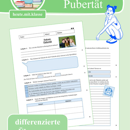 Übung zum Hörverstehen: Geolino-Podcast "Pubertät"