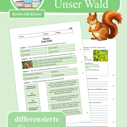 Übung zum Hörverstehen: Geolino-Podcast "Unser Wald"