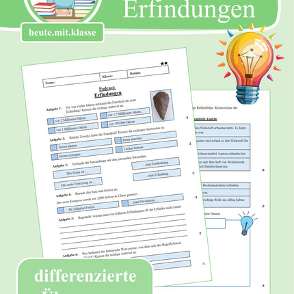 Übung zum Hörverstehen: Geolino-Podcast "Erfindungen"
