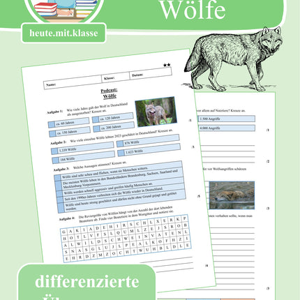 Übung zum Hörverstehen: Geolino-Podcast "Wölfe"