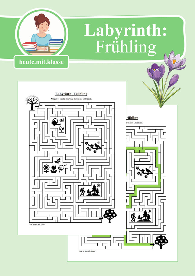 Labyrinth: Frühling - Logisches Denken fördern!