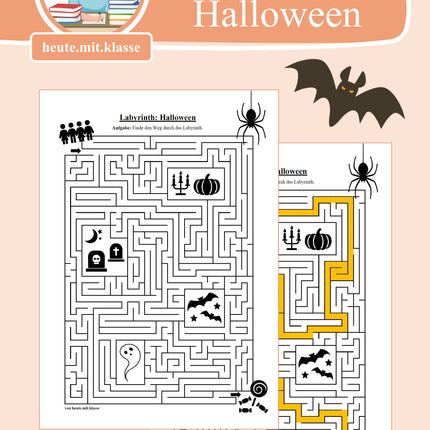 Labyrinth: Halloween - Logisches Denken fördern!