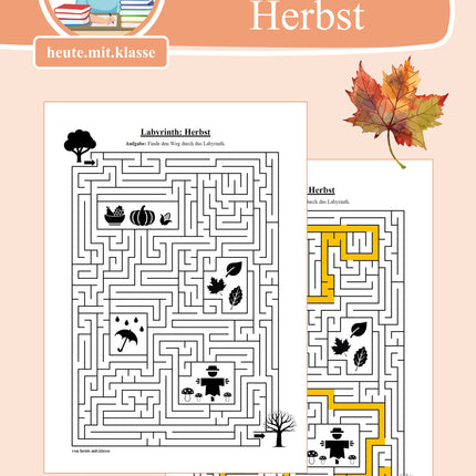 Labyrinth: Herbst - Logisches Denken fördern!