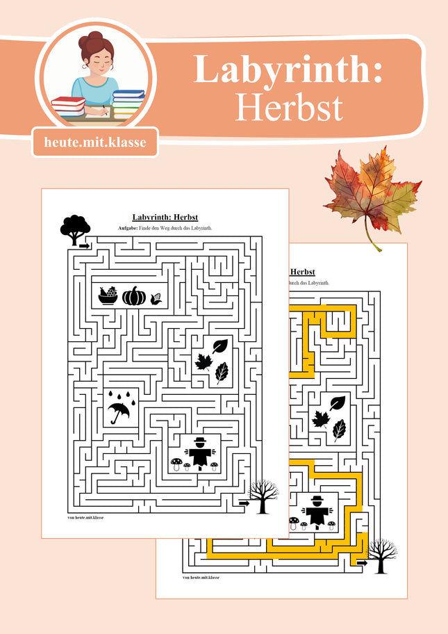 Labyrinth: Herbst - Logisches Denken fördern!