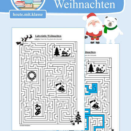 Labyrinth: Weihnachten & Advent - Logisches Denken fördern!