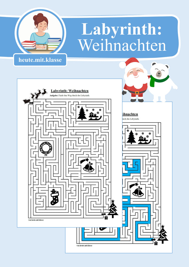 Labyrinth: Weihnachten & Advent - Logisches Denken fördern!