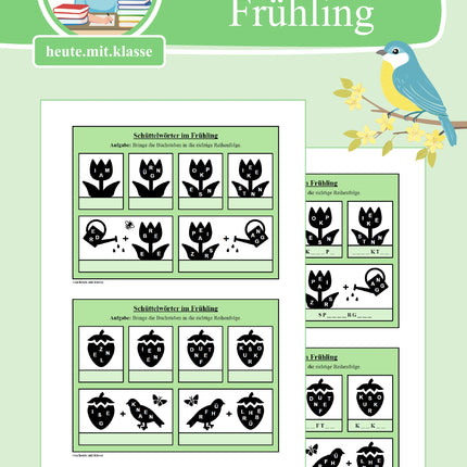 Schüttelwörter: Frühling (Worträtsel)