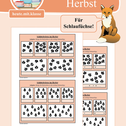 Schüttelwörter: Herbst (Worträtsel)