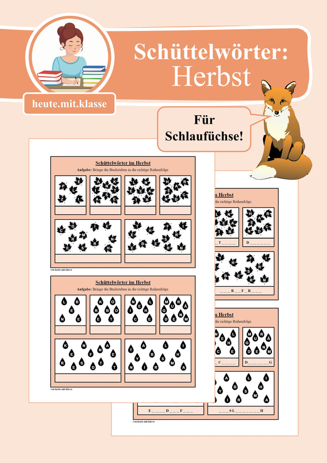Schüttelwörter: Herbst (Worträtsel)