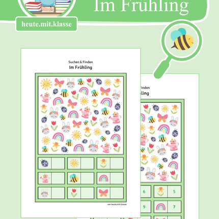 Suchen & Finden: Frühling (Wimmelbild für Vorschule & 1. Klasse)