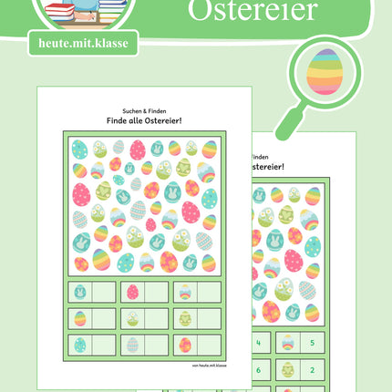 Suchen & Finden: Ostern & Ostereier (Wimmelbild für Vorschule & 1. Klasse) (Kopie)