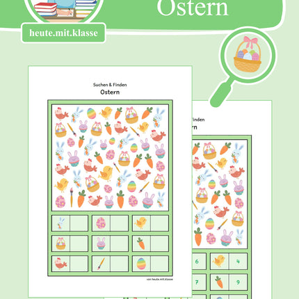 Suchen & Finden: Ostern (Wimmelbild für Vorschule & 1. Klasse)