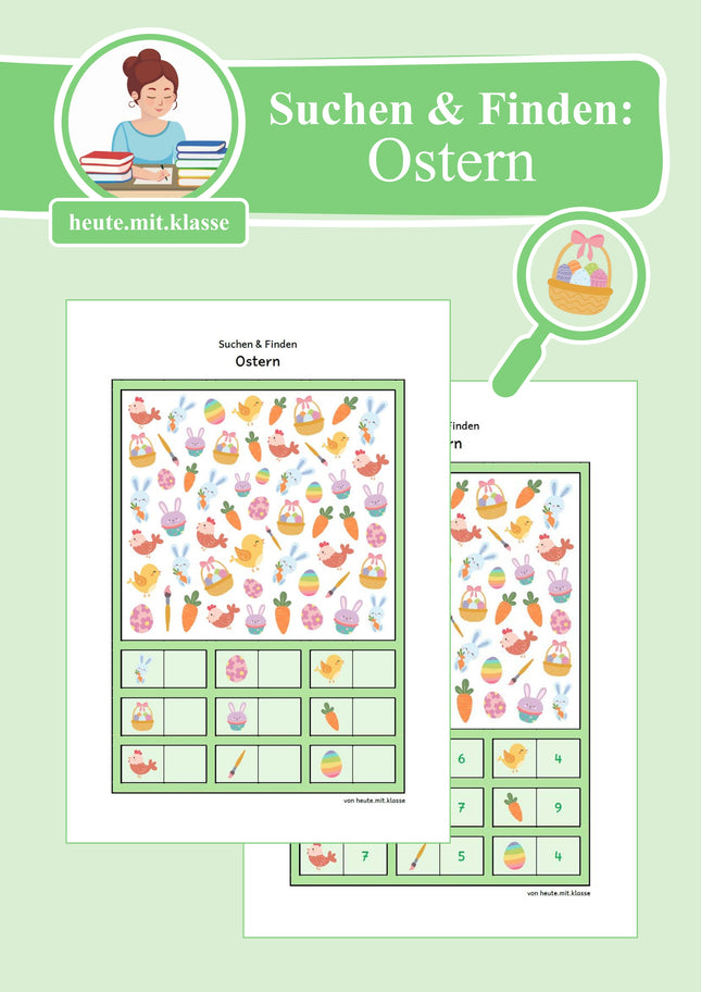 Suchen & Finden: Ostern (Wimmelbild für Vorschule & 1. Klasse)