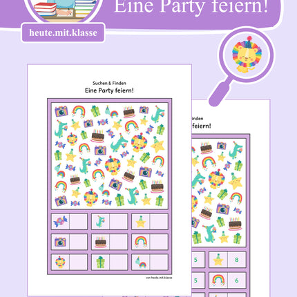 Suchen & Finden: Party & Geburtstag (Wimmelbild für Vorschule & 1. Klasse)