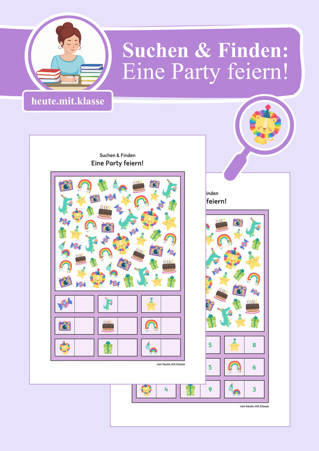 Suchen & Finden: Party & Geburtstag (Wimmelbild für Vorschule & 1. Klasse)