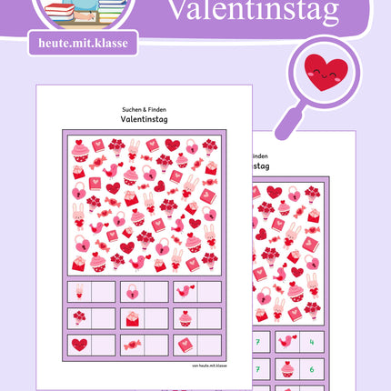 Suchen & Finden: Valentinstag (Wimmelbild für Vorschule & 1. Klasse) (Kopie)
