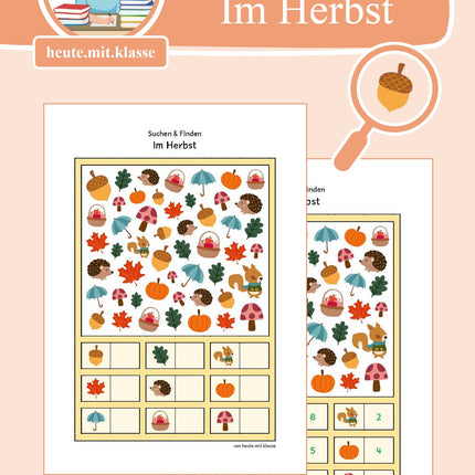 Suchen & Finden: Herbst (Wimmelbild für Vorschule & 1. Klasse)