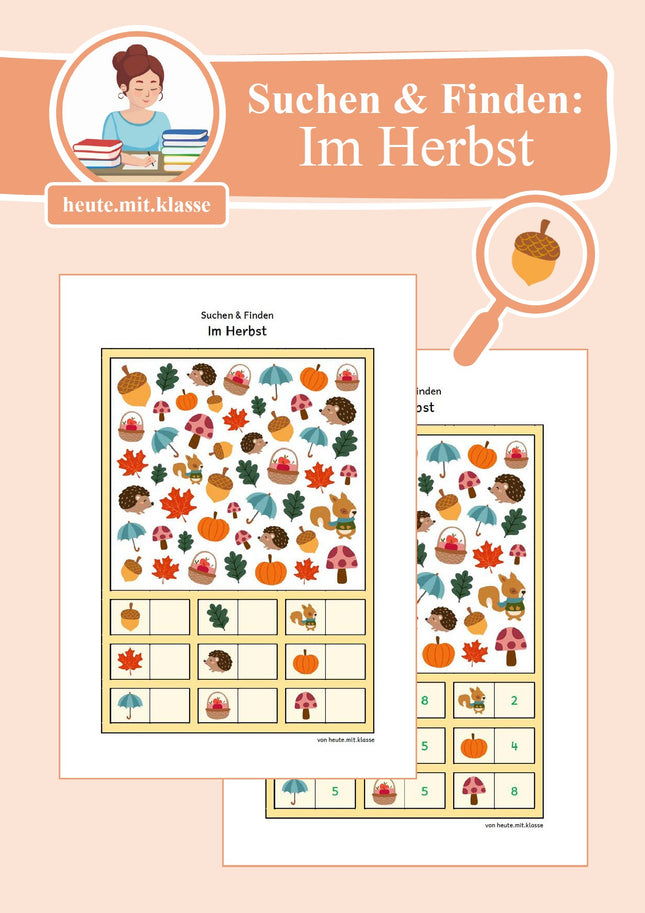 Suchen & Finden: Herbst (Wimmelbild für Vorschule & 1. Klasse)