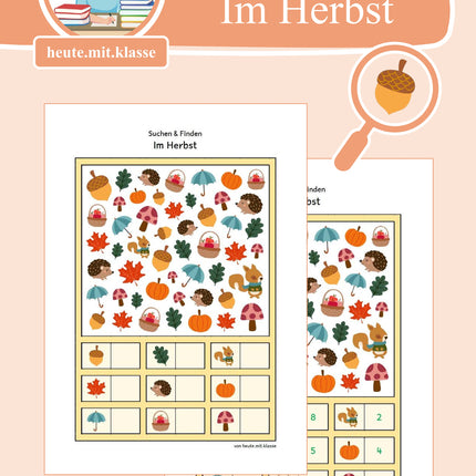 Suchen & Finden: Herbst (Wimmelbild für Vorschule & 1. Klasse)