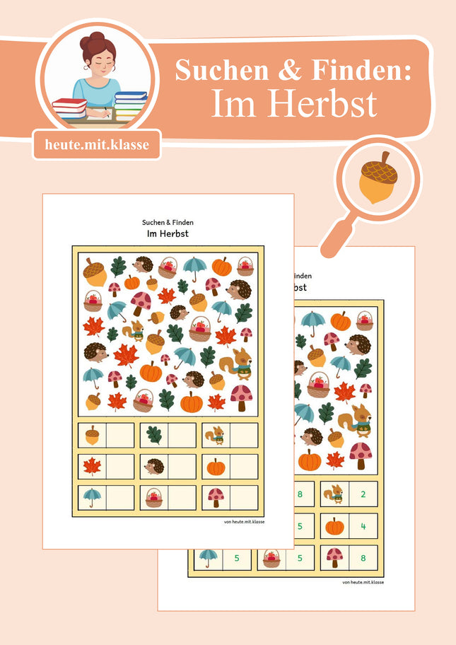 Suchen & Finden: Herbst (Wimmelbild für Vorschule & 1. Klasse)