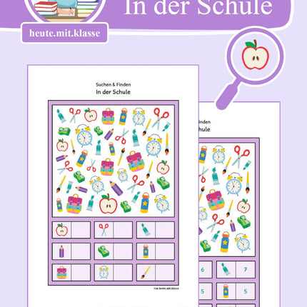 Suchen & Finden: In der Schule (Rätsel für Vorschule & 1. Klasse)
