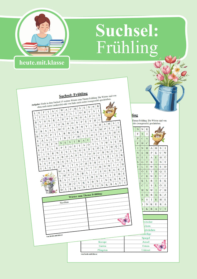 Suchsel: Frühling (Wortgitter)