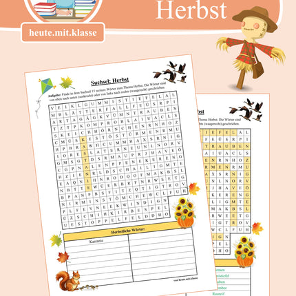 Suchsel: Herbst (Wortgitter)