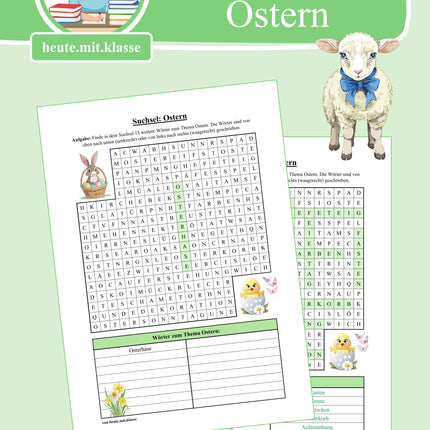 Suchsel: Ostern (Wortgitter)