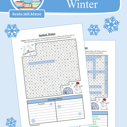 Suchsel: Winter (Wortgitter)