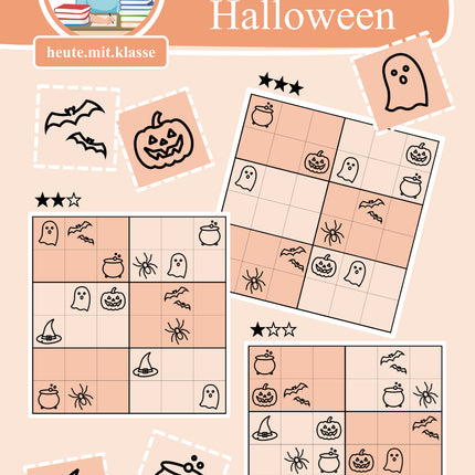 Sudoku 6x6: Halloween - Logisches Denken fördern!
