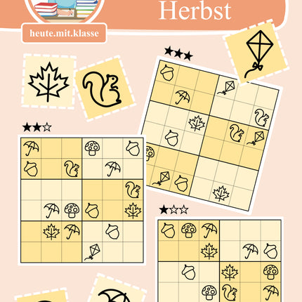 Sudoku 6x6: Herbst - Logisches Denken fördern!